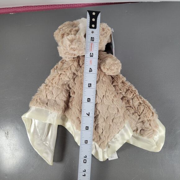 Mary Meyer Baby Puppy Dog Lovey Security Blanket Brown Satin Trim 13” x 13” NEW - Picture 9 of 11